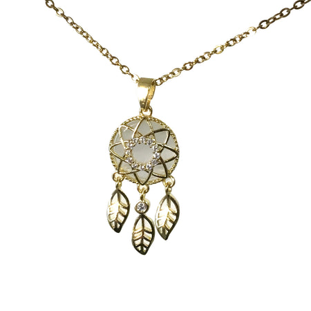 Necklace, Gold Dream Catcher