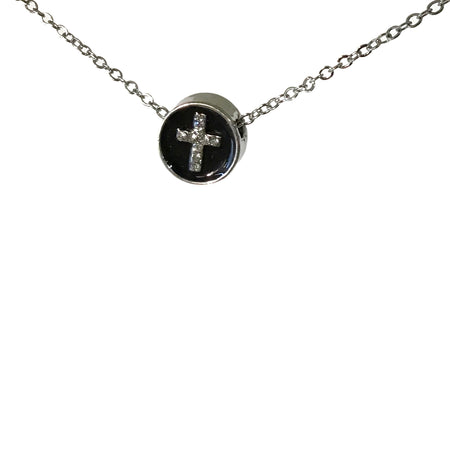 Necklace, Cross, Black