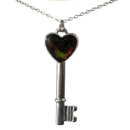 Necklace, Heart Key, Color Changing