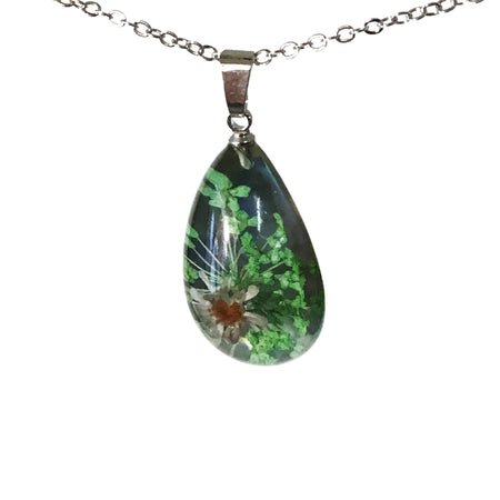 Necklace, Pressed Flower, Color Changing