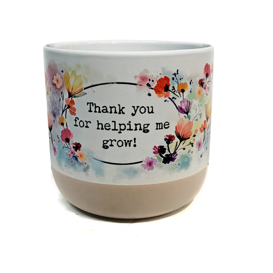 Pot, 4in, Ceramic, Thank You