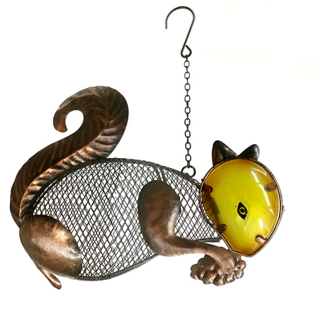 Hanging Metal Bird Feeder, Squirrel