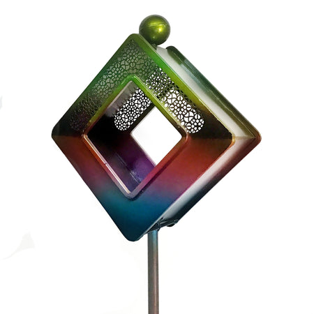 Birdfeeder Stake, Diamond, Rainbow