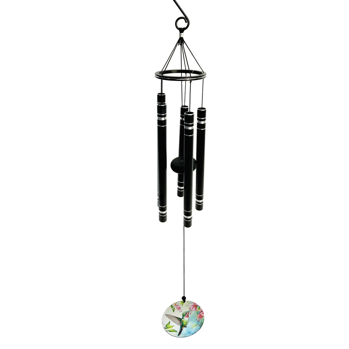 Wind Chime, 36in Glass Art Hummingbird