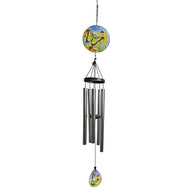 Wind Chime, 37in Glass Art Swallowtail