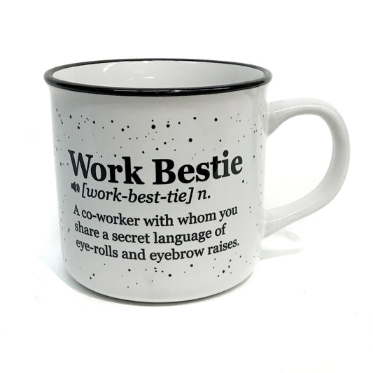 Ceramic Mug, Vintage Work Bestie