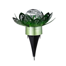 Load image into Gallery viewer, Lantern, Solar, Metal Flowers, 3 Assorted
