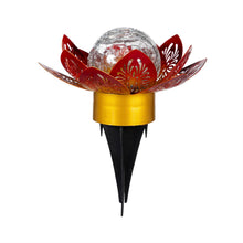 Load image into Gallery viewer, Lantern, Solar, Metal Flowers, 3 Assorted
