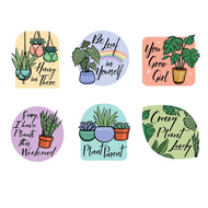 Stickers, Vinyl Palnts, 6pk
