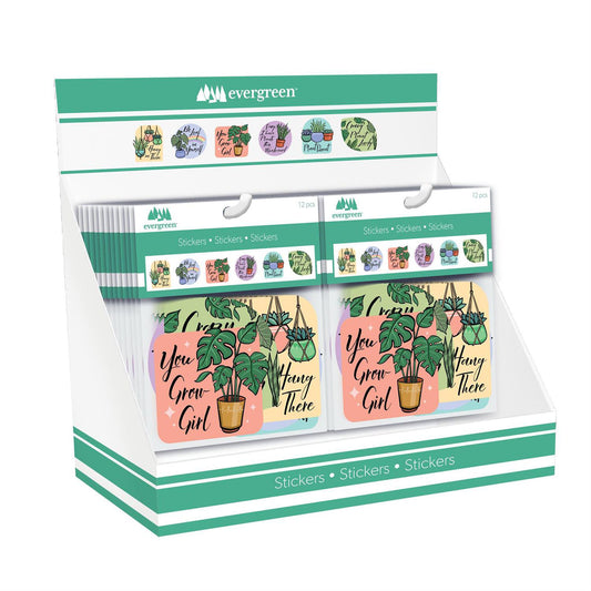 Stickers, Vinyl Palnts, 6pk