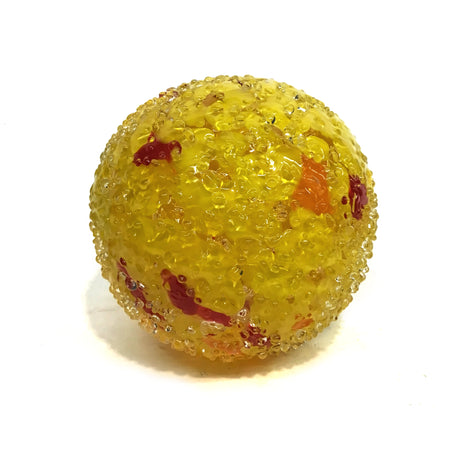 Glass Ball, Bee & Butterfly, Yellow