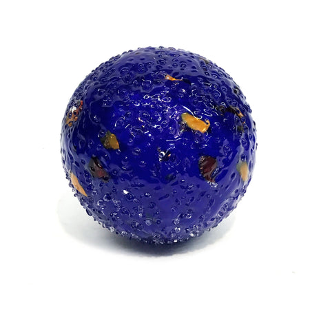 Glass Ball, Bee & Butterfly, Dark Blue