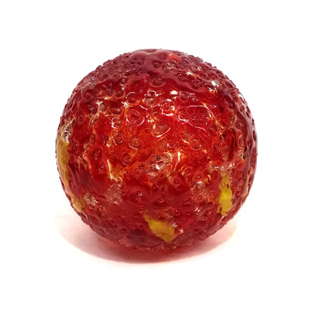 Glass Ball, Bee & Butterfly, Red