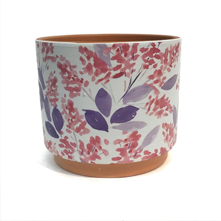 Pot, 6in, Ceramic, Cherry Blossoms