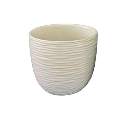 Pot, 4in, Ceramic, Matte White, Brenna