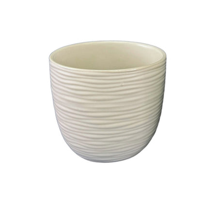 Pot, 4in, Ceramic, Matte White, Brenna
