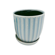 Pot, 6in, Ceramic, Light Blue, Charissa