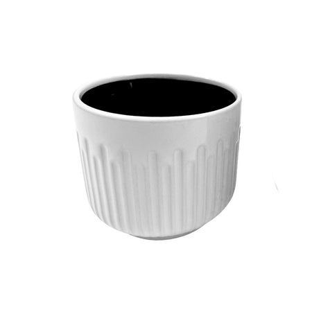 Pot, 4in, Ceramic, White, Kiana