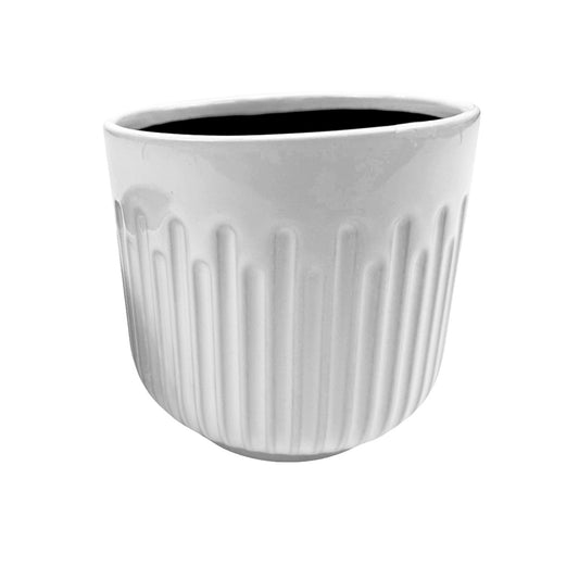 Pot, 6in, Ceramic, Light White, Kiana