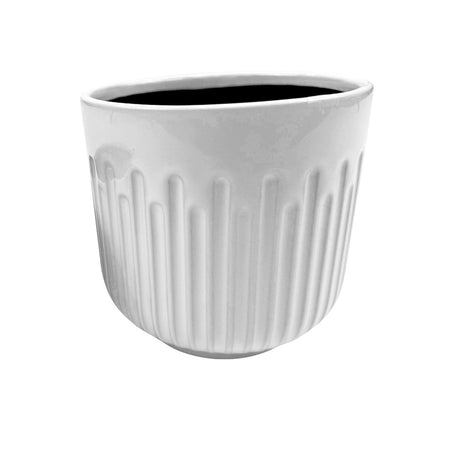 Pot, 6in, Ceramic, Light White, Kiana
