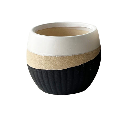 Pot, 4in, Ceramic, Black Dipped, Jennilyn