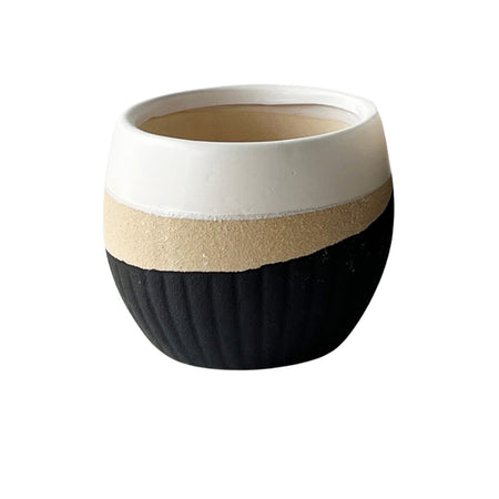 Pot, 4in, Ceramic, Black Dipped, Jennilyn