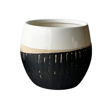 Pot, 6in, Ceramic, Black Dipped, Jennilyn
