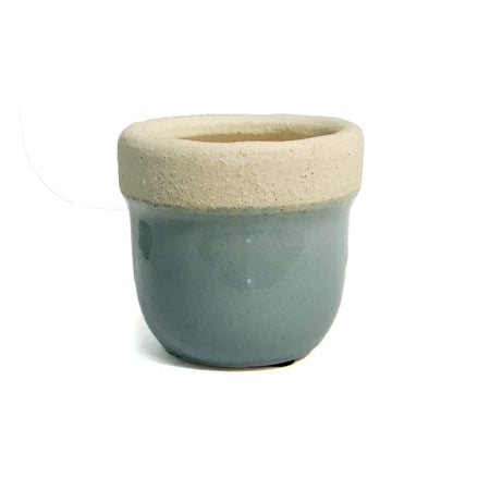 Pot, 2.5in, Ceramic, Blue & Cream, Heidi