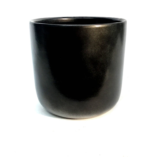 Pot, 6in, Ceramic, Matte Charcoal