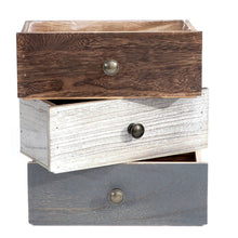Load image into Gallery viewer, Planter, 8in, Square Rustic Drawers, Assorted
