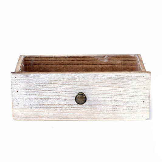 Planter, 8in, Square Rustic Drawers, Assorted