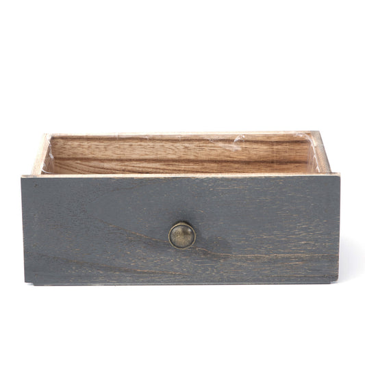 Planter, 8in, Square Rustic Drawers, Assorted