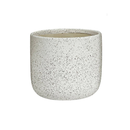Pot, 4in, Ceramic, White Rough Speckles, Kennes