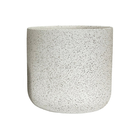 Pot, 6in, Ceramic, White Rough Speckles, Kennes