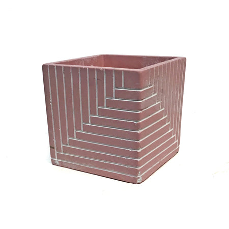 Pot, 4in, Square, Pink Stockholm
