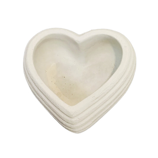Pot, Ceramic, Heart, Cream