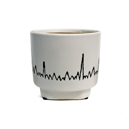 Pot, 4in, Ceramic, Eura White
