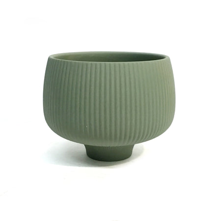 Pot, 4in, Ceramic, Lilo, Olive