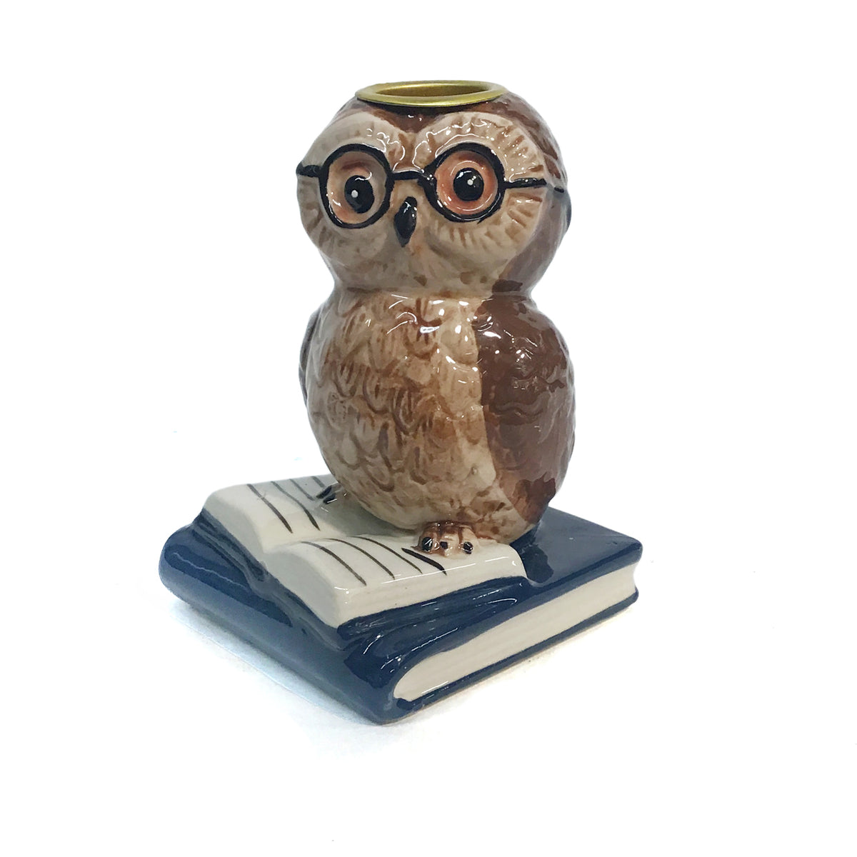 Candle Holder, Reading Owl