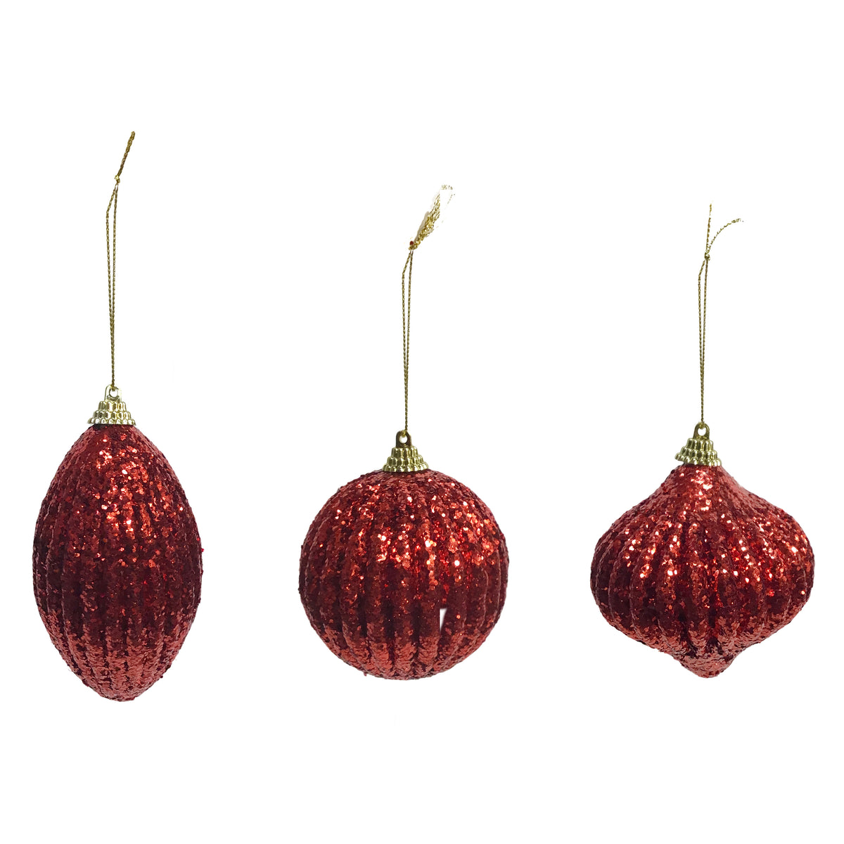 Ornament, Foam, Red, 3 Assorted