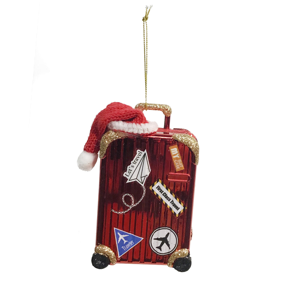 Ornament, Suitcase, 2 Assorted
