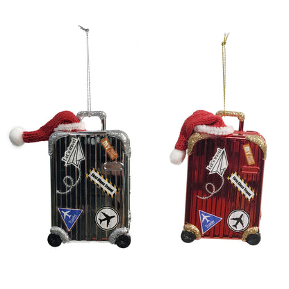 Ornament, Suitcase, 2 Assorted