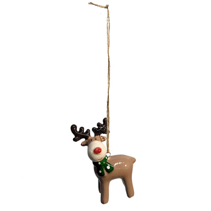 Ornament, Xmas Deer, 2 Assorted