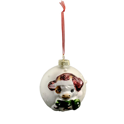 Ornament, Winter White, 4 Assorted