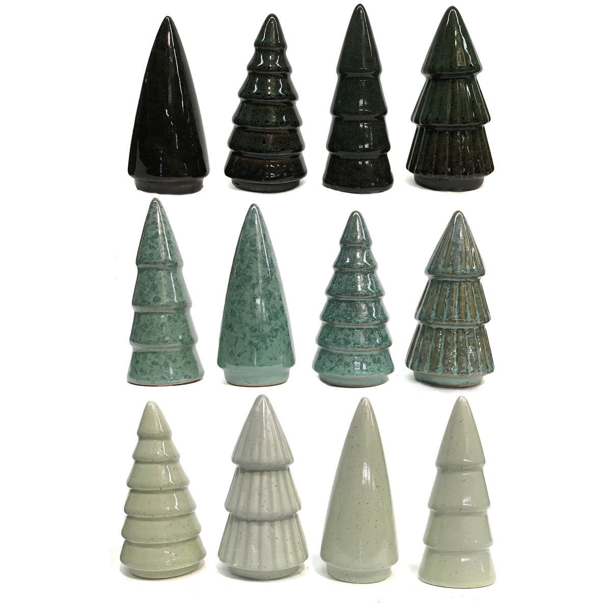 Decor, Porcelain Trees, 12 Assorted