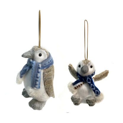 Ornament, Penguins, 2 Assorted