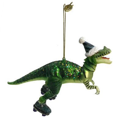 Ornament, Glass, Xmas Dino