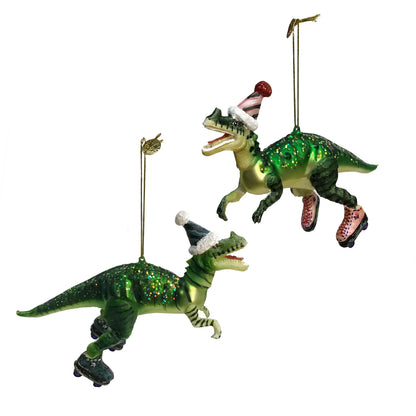 Ornament, Glass, Xmas Dino