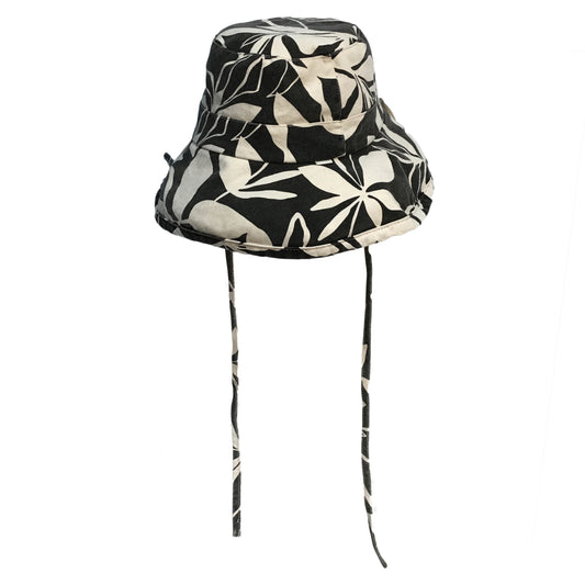 Ladies Floppy Sunhat, Coral Bay, Black, Medium