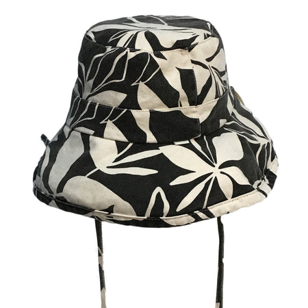 Ladies Floppy Sunhat, Coral Bay, Black, Medium